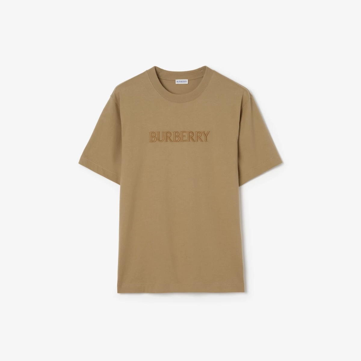 burberry logo embroidery cotton t-shirt